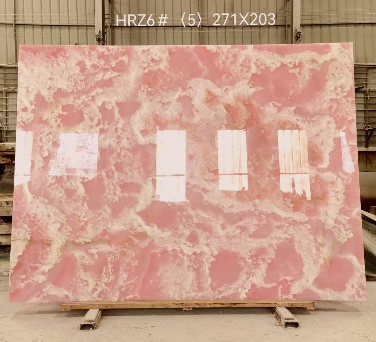Roze Onyx gepolijste plaat voor vloeren binnenmuur